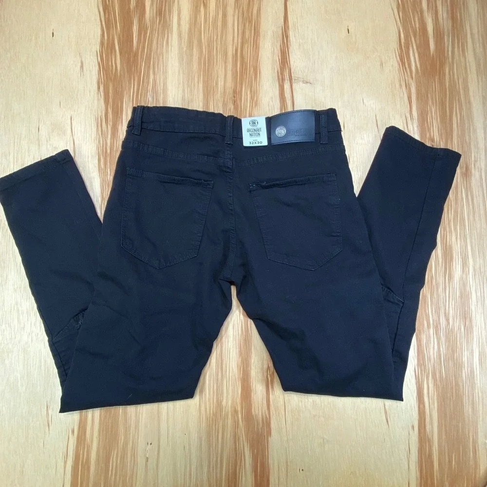 Argonaut Nation Men's Black Distressed Stretch Jeans Size 32x30 Slim Fit‎